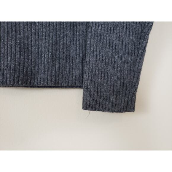Erdos Pure Cashmere Womens Sweater Size M Heather Gray Turtleneck Long Sleeve - Picture 3 of 5
